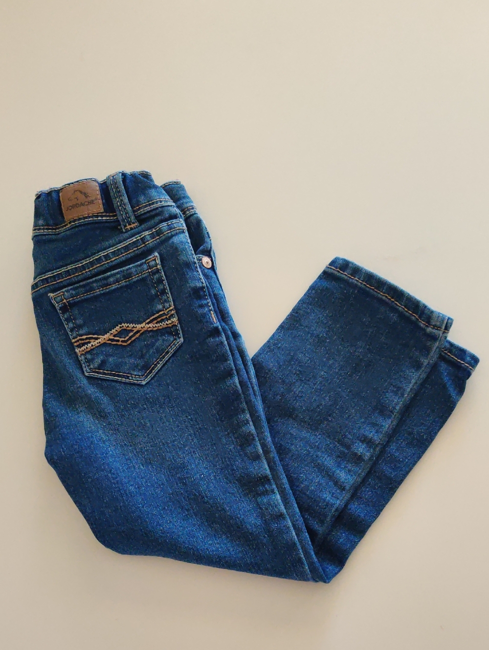Jordache Girls Blue Denim Straight-Leg Jeans Skinny Waist Adjustable - Size 3T